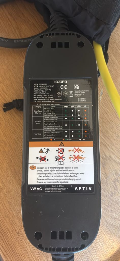 Genuine VW ID / Audi / Skoda EV Charging Cables (3-Pin & Type 2 Bundle)