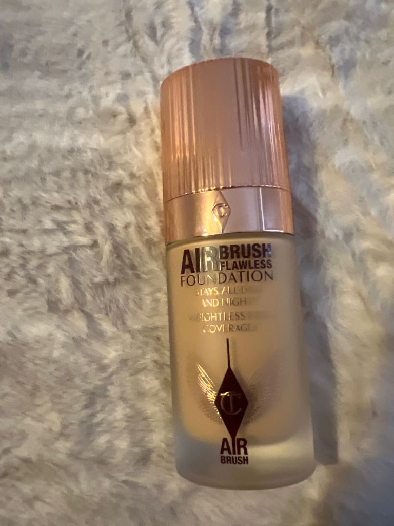 Charlotte Tilbury air brush flawless foundation in Neutral 6. 
