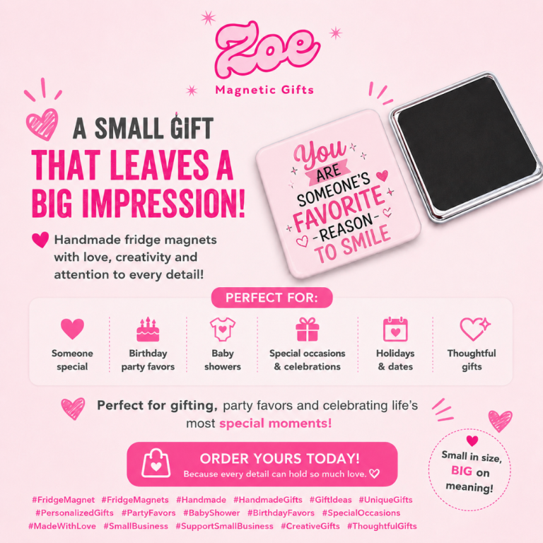 Zoe Magnetic Gifts - Personalised Fridge Magnets, New