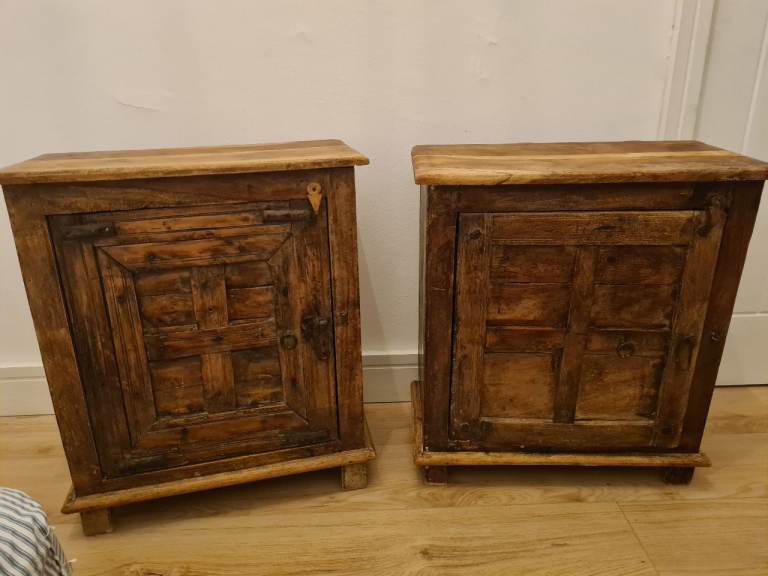 2 Handcrafted bedside cabinets 