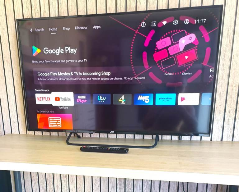 JVC 43" inch 4K Ultra UHD HDR+ LED Android SMART TV with Google Assistant WIFI HDMI Television 