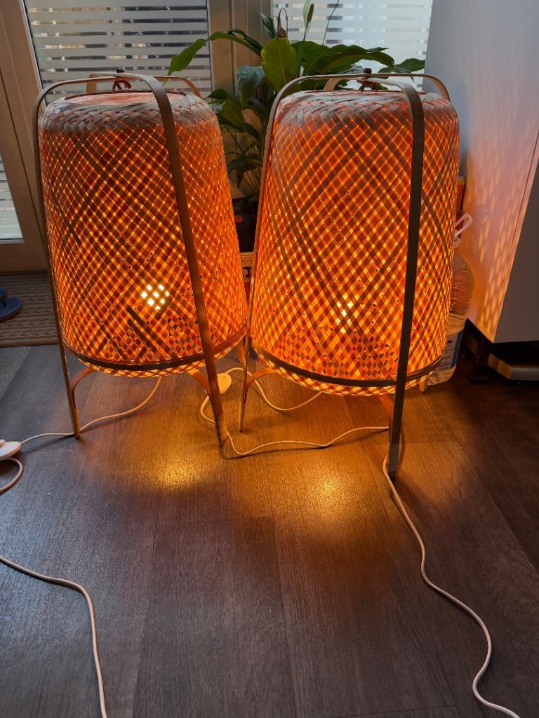 Lovely pair of floor lamps for sale 