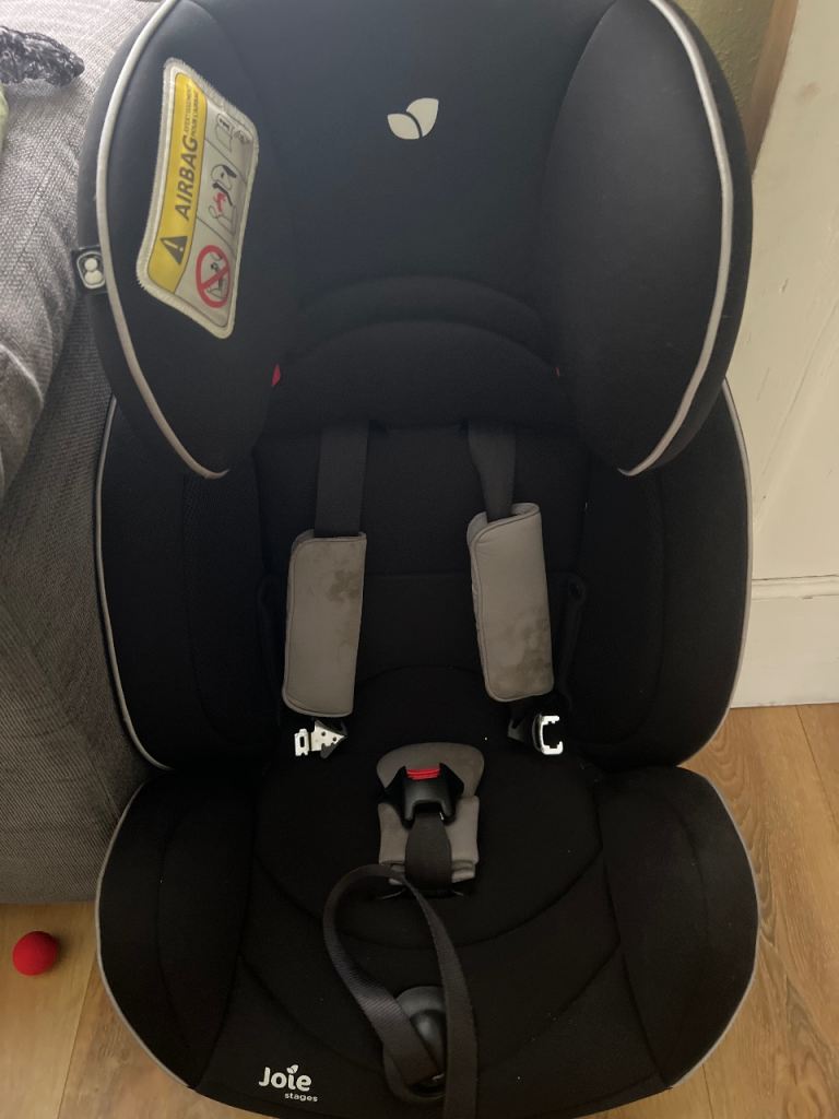 Joie Stages Car Seat - Black with Grey Accents, Good Condition