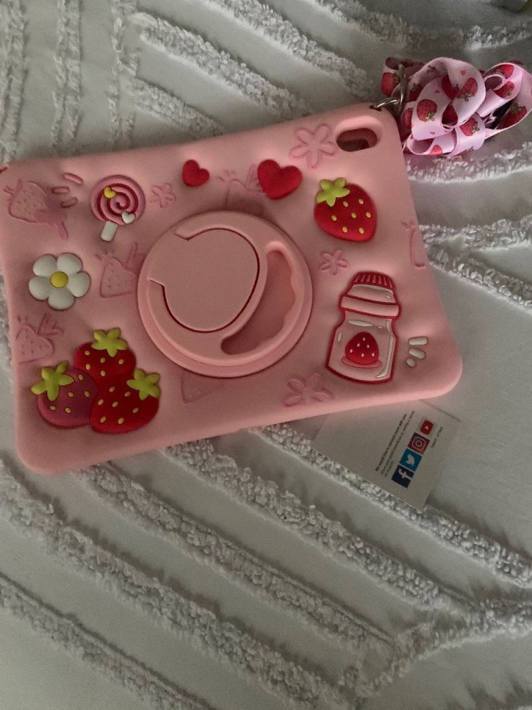 New Pink iPad 10th Gen 2022 (10.9) Case with Stand and Strap