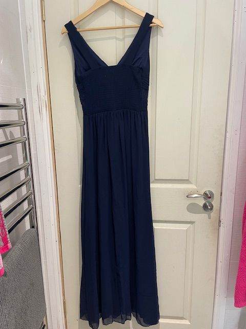 Little Mistress Navy Lace Insert Maxi Dress size 12 new with tags Prom Dress Bridesmaid Dress