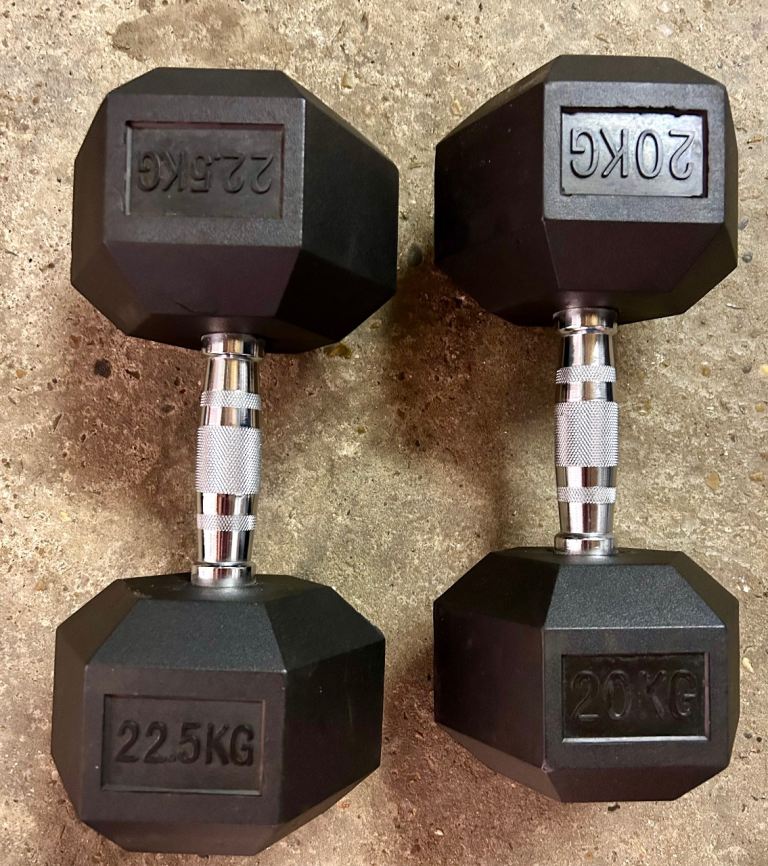 Hex Dumbells - brand new - 20kg and 22.5kg