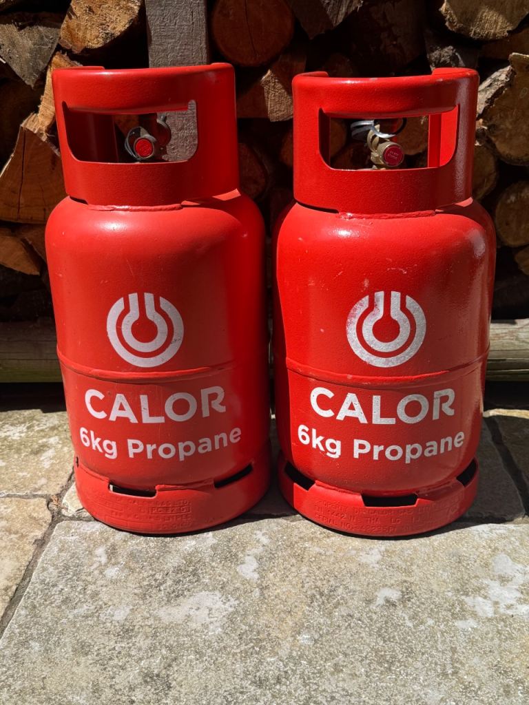 Full Calor Gas 6kg Propane Gas Bottle Ideal Camping Caravanning Motorhome