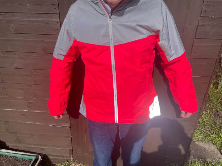 Good Condition Waterproof Jacket - Red and Grey