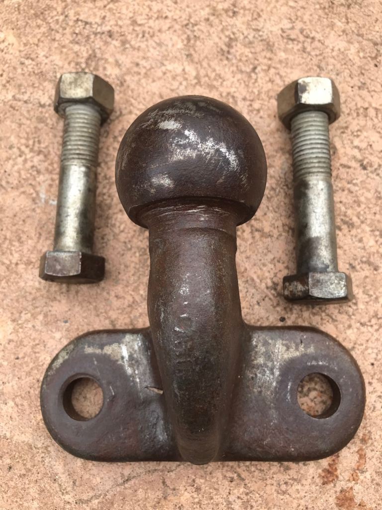 Tow hitch with nuts and bolts