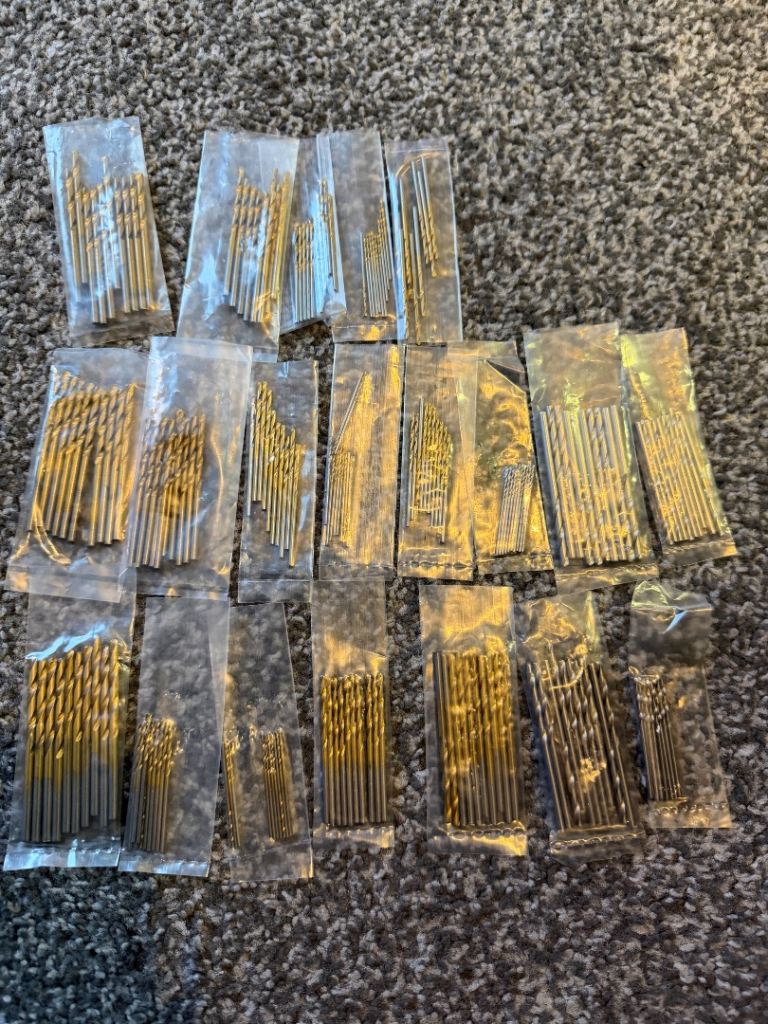 New HSS Titanium Coated Drill Bit Set – Various Sizes