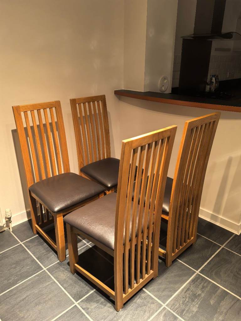 High quality real oak dining chairs