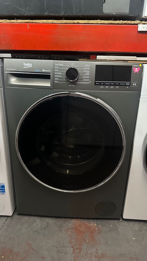9KG GREY BEKO WASHING MACHINE 1400 SPIN A+++