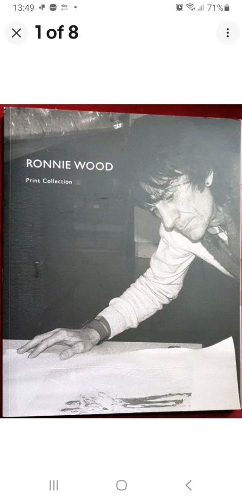 RONNIE WOOD PRINT COLLECTION BOOK (GREAT COLOUR PRINTS of Ronnie's Artwork) RARE