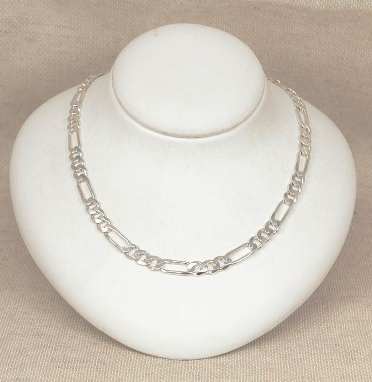 Classic Silver Italian Figaro Necklace Chain