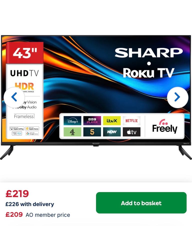 Brand New 43” TV
