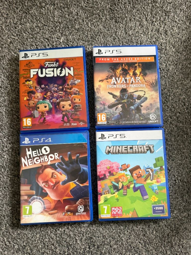 PS5 & PS4 Games Bundle: Minecraft, Avatar, Funko Fusion & Hello Neighbor