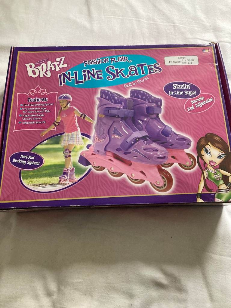 Bratz Fashion Flair Purple and Pink In-Line Skates UK size 2-4