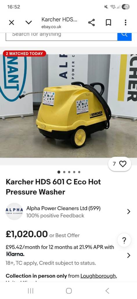 Karcher hds 601c eco hot water pressure washer 