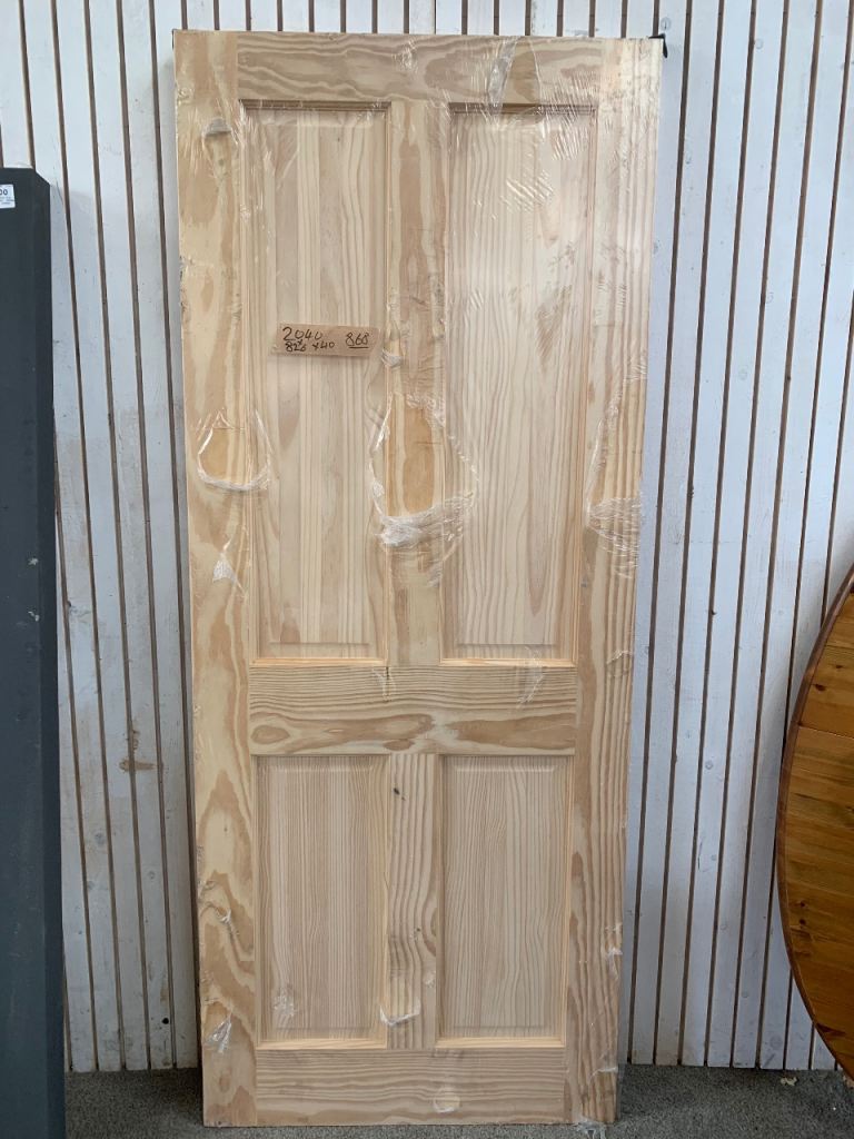 Fortia  4 Panel Internal Door Clear Pine 2040 x 826 x 44mm Unfinished FD30 Fire