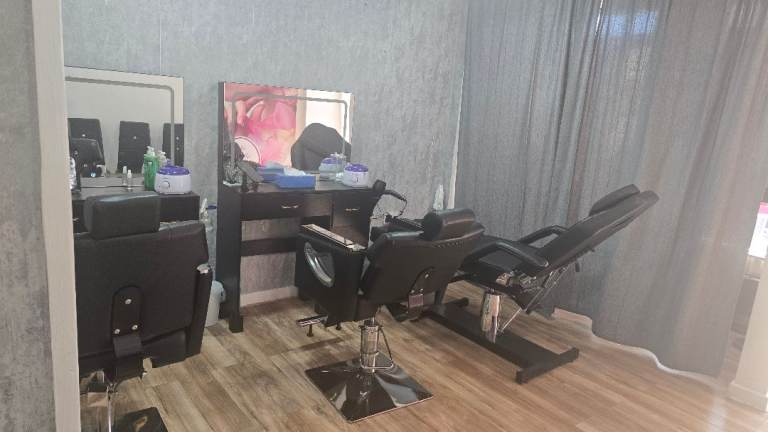 Nail area and women hair dresser area. 