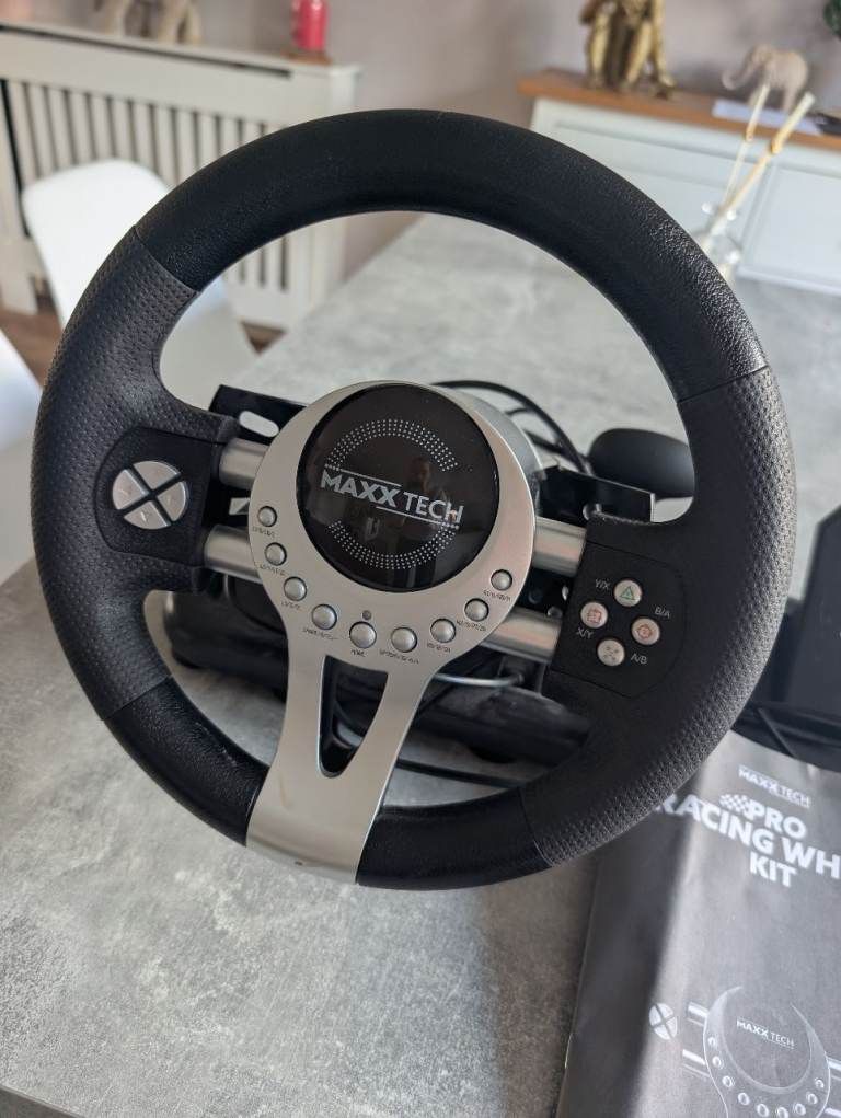 Maxx Tech Pro Racing Wheel Kit For PC, Xbox, PS4 & Switch