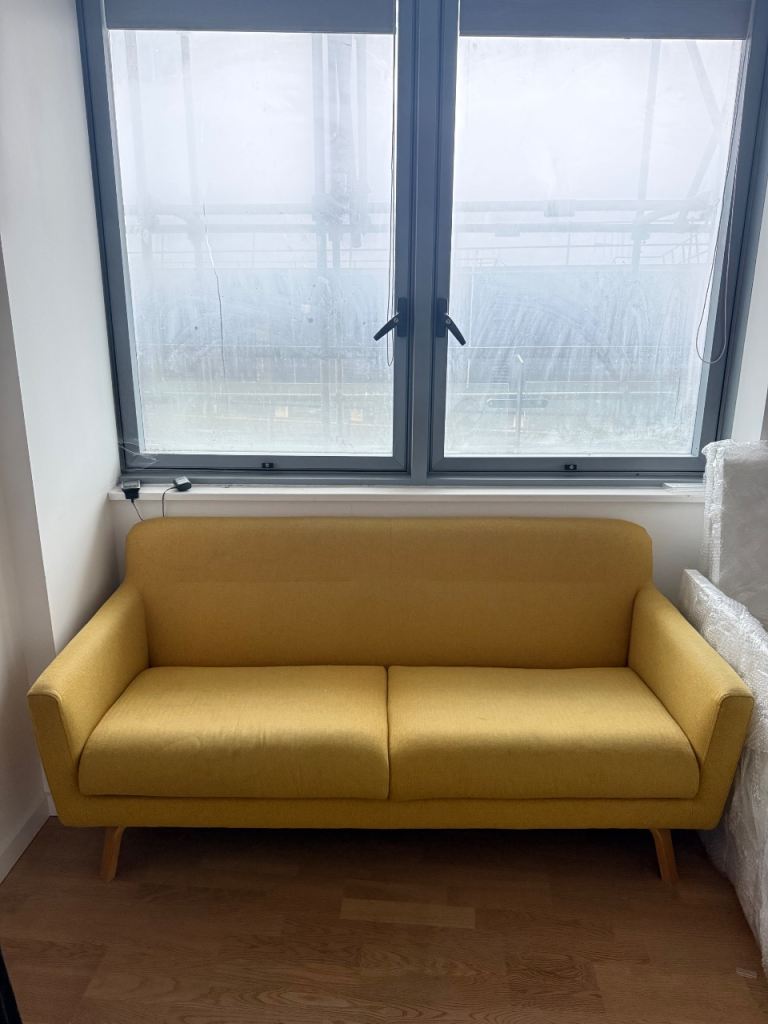 Yellow Mustard Sofa 2-3 Seater