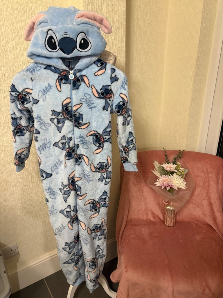 Disney Stitch Fluffy Onesie Size 9-10 Years