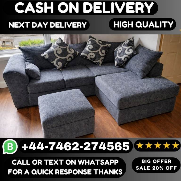 Chenille Corner or 3+2 Sofas Sale – Luxury Comfort at Unbeatable Prices!