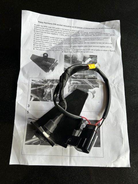 DIN Socket relocation kit for BMW R1250 GS Adventure
