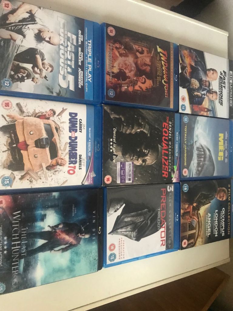 Job lot of blue-ray DVDs 