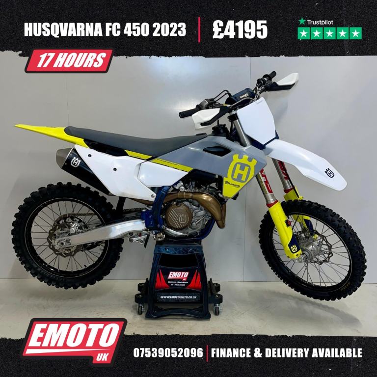HUSQVARNA FC 450 2023 Motocross Bike 17 Hrs 450cc @EmotoUK - Finance Available