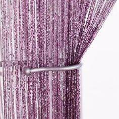Brand New Stunning Dark Purple/Aubergine String Curtains Screen  Size Approx 200cm Long x 90 cm Wide