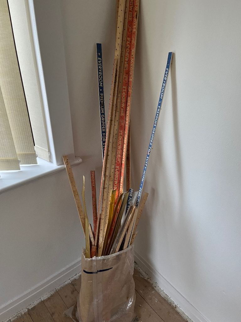 Carpet gripper and door threshold plates
