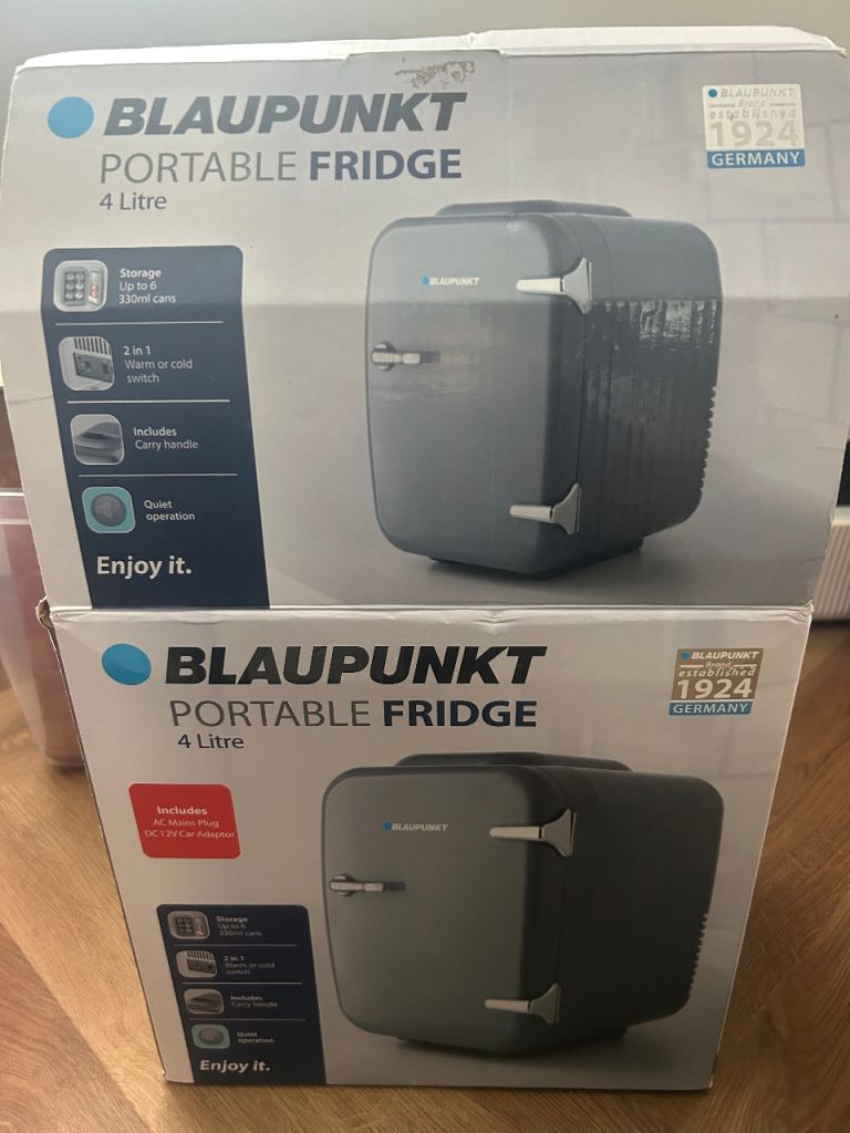 Blaupunkt Portable Fridge - camping car charger included 