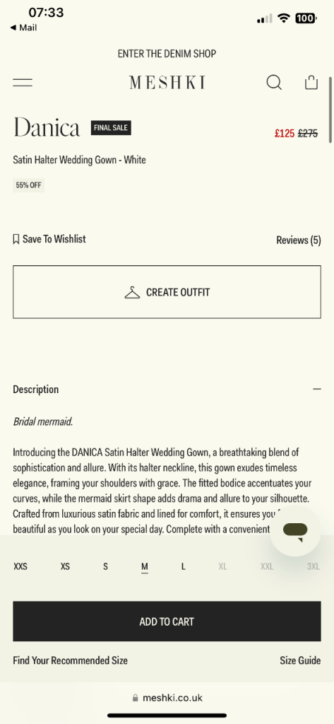 Fishtail wedding dress