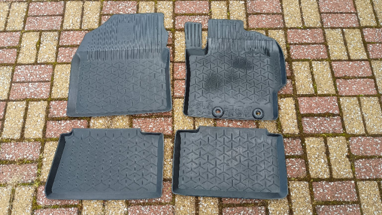 Genuine Toyota Yaris Cross tray style rubber mats set of 4