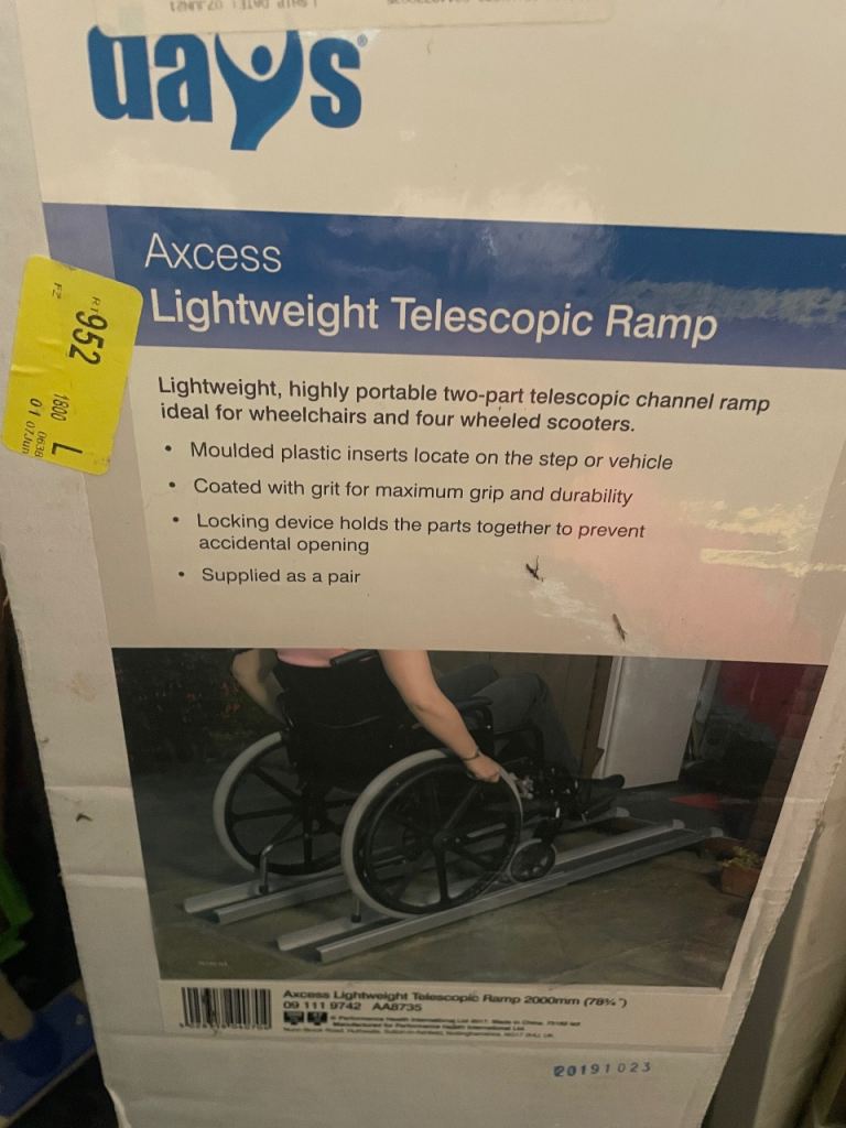 Days telescopic channel ramp never been used 