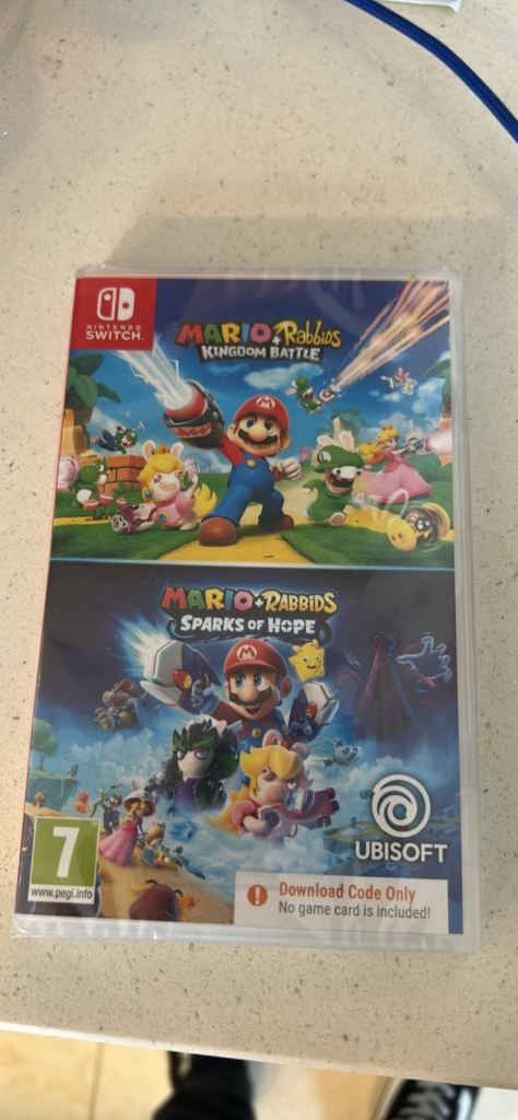 Nintendo Switch Mario + Rabbids Kingdom Battle & Sparks of Hope (New & Sealed) download code in box 