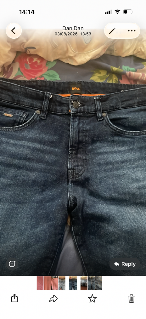 BOSS Mens Jeans – Dark Blue and Light Blue Pair, Good Condition