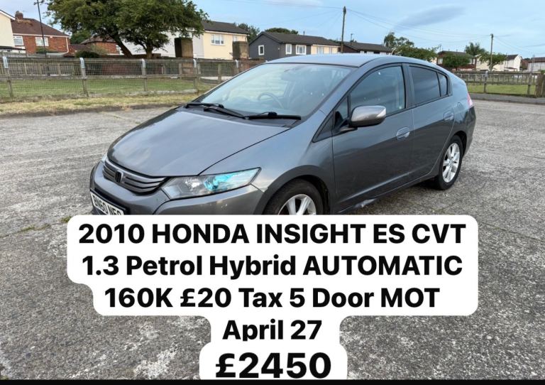 2010 HONDA INSIGHT ES CVT 1.3 Petrol Hybrid  AUTOMATIC 160K £20 Tax 5 Door MOT April 27
