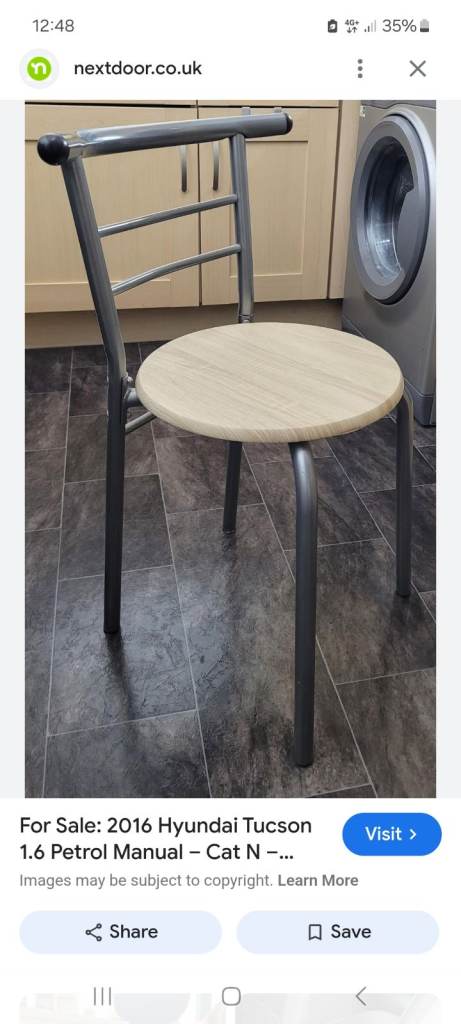 Breakfast table chair.