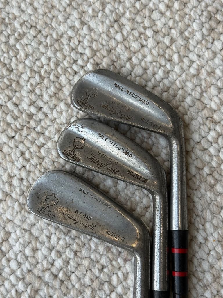 Vintage Leyland Wee Mac Golf Irons Set - 2, 3, 4 - Rustless Scotland