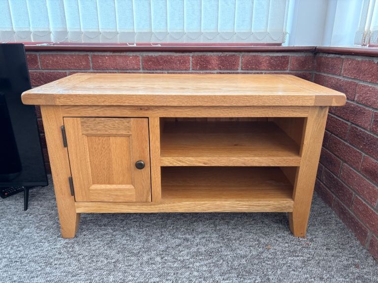 Solid oak TV cabinet 