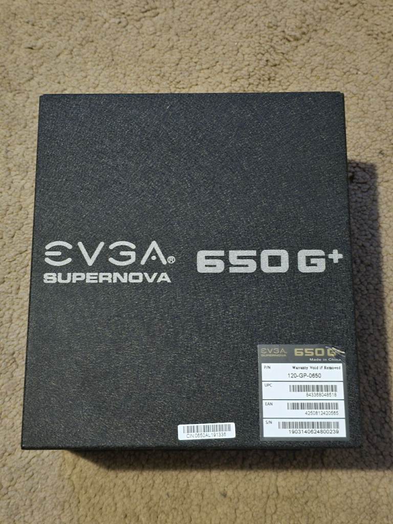 EVGA Supernova 650G+ 650W Gold Power Supply / PSU