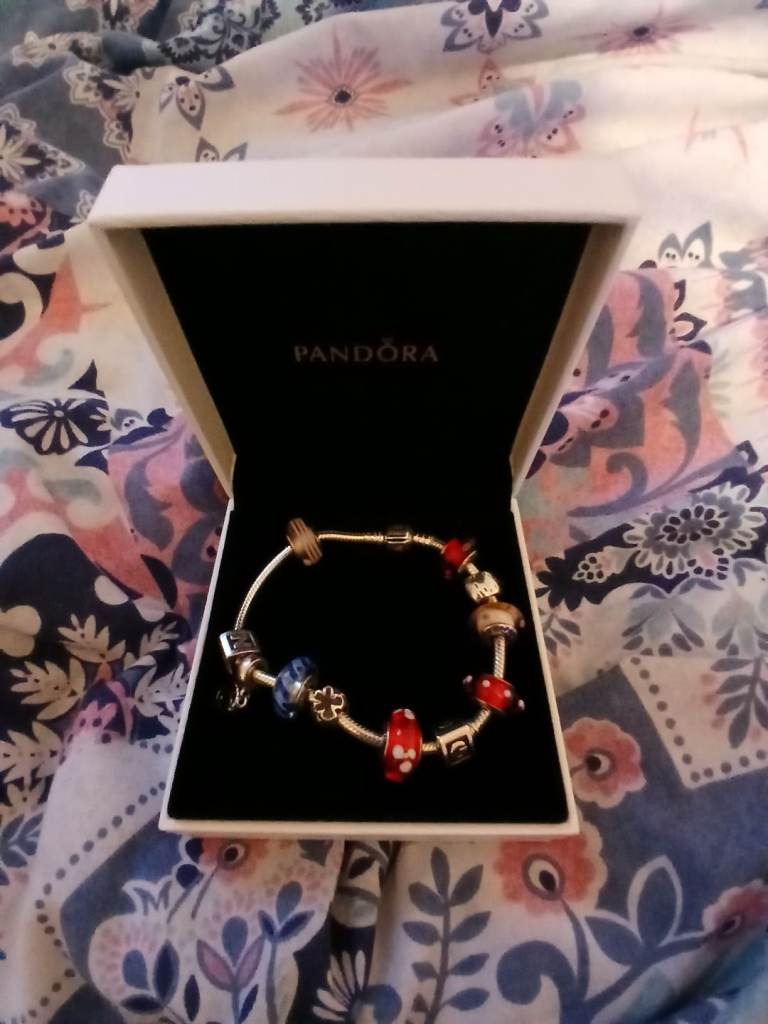 Pandora bracelet 21cm with charms 