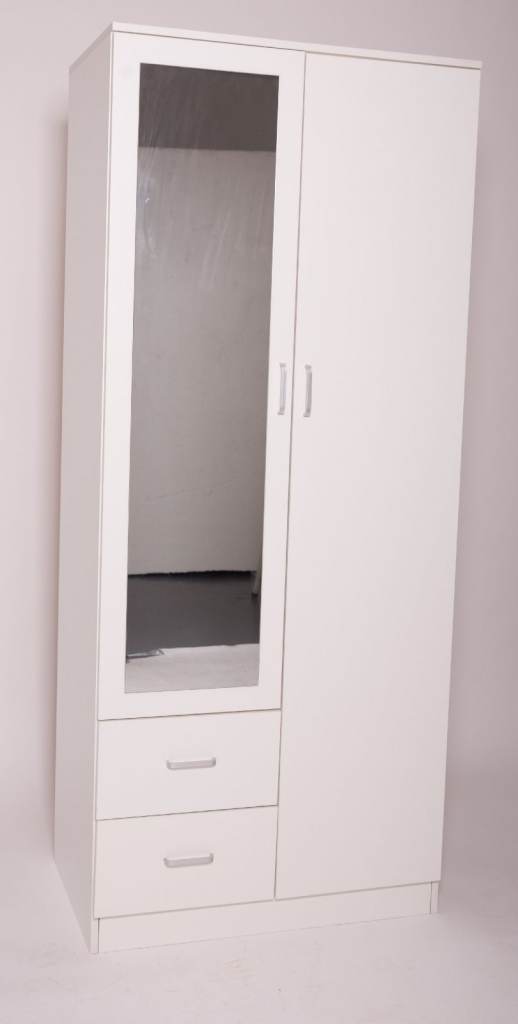 ✅ New 2 Door Wardrobe with Mirror & Drawers – Delivery Available