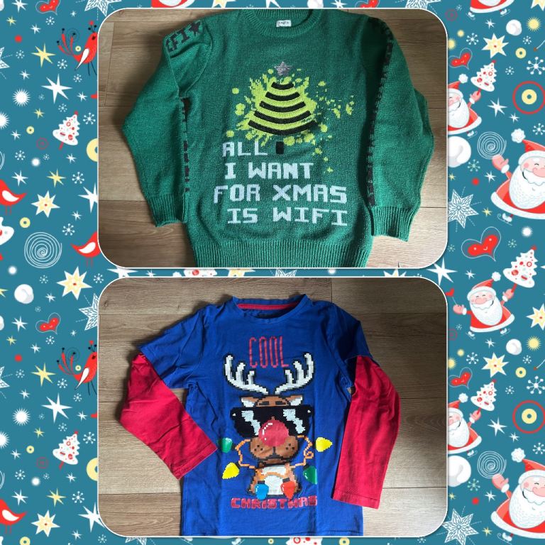 image for 2 Christmas jumper size 9-10 years 