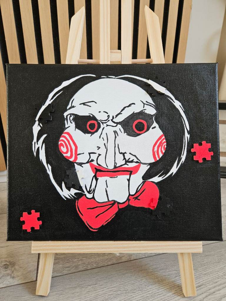 Saw Jigsaw framed canvas 25x30cm 