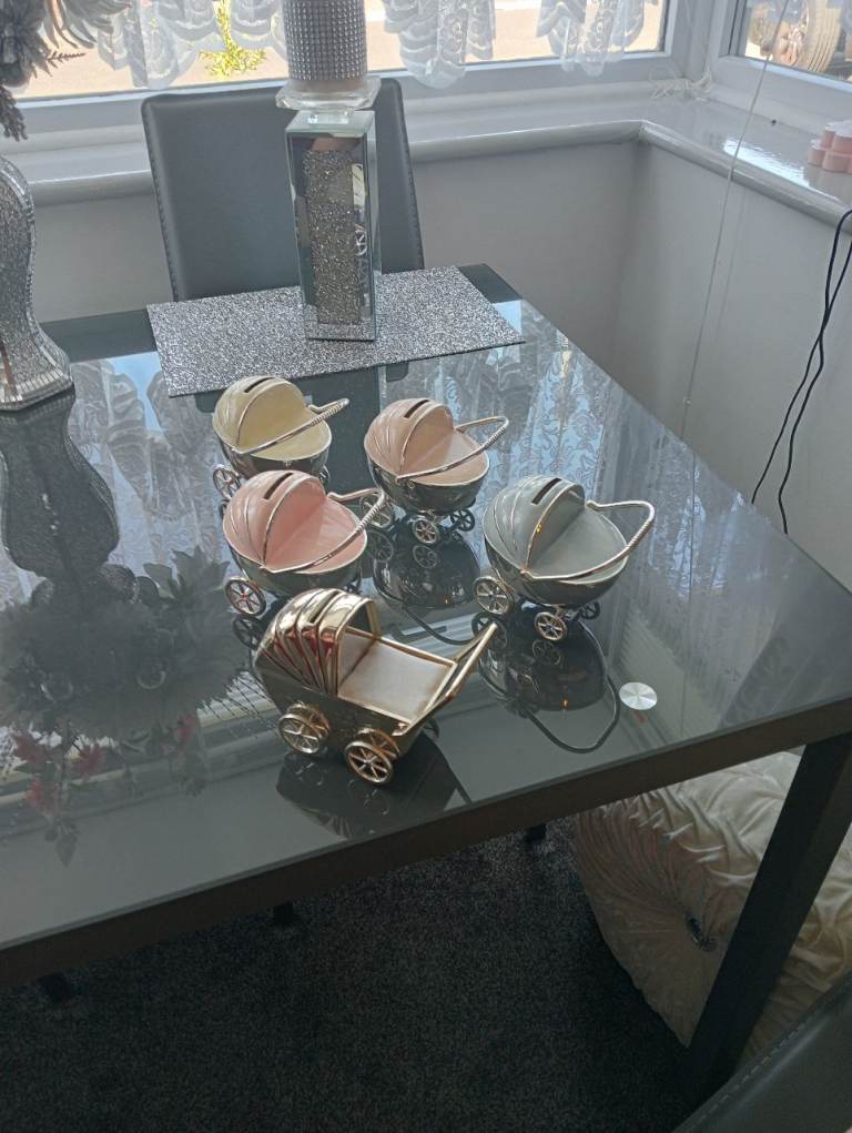 Silver plated christening boxes