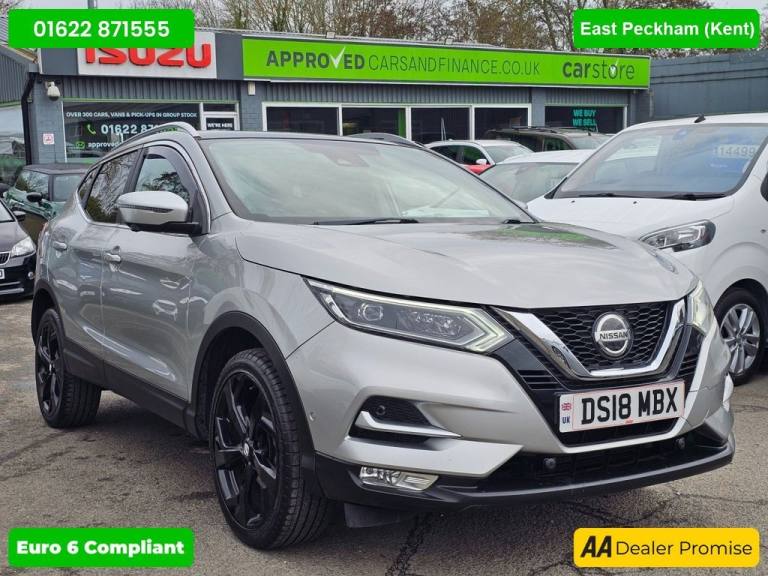 2018 Nissan Qashqai Silver 1.2 DIG-T Tekna Euro 6 SUV, 53,500 miles, ULEZ compliant, 6-speed ma H...